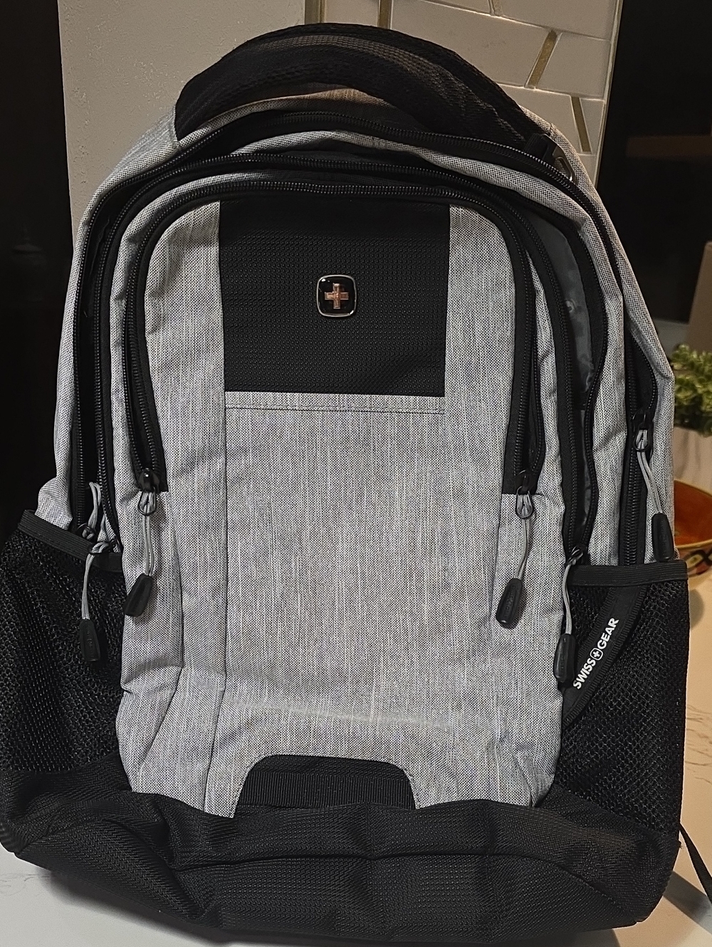 SwissGear Light Gray and Black Laptop Backpack Travel Bag